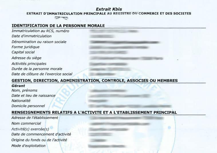 Le kbis, carte d’identité de votre entreprise