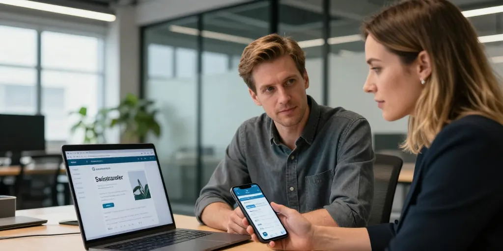 Swisstransfer : le web ou l’application, quel choix pour les professionnels ?
