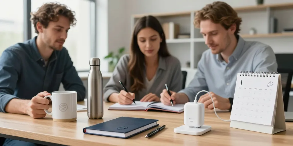 Ces objets publicitaires que les clients gardent vraiment au bureau