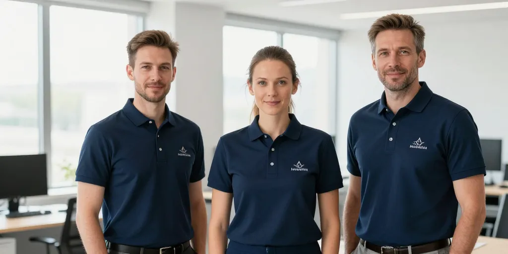 Le polo brodé, la tenue d’équipe qui professionnalise une TPE